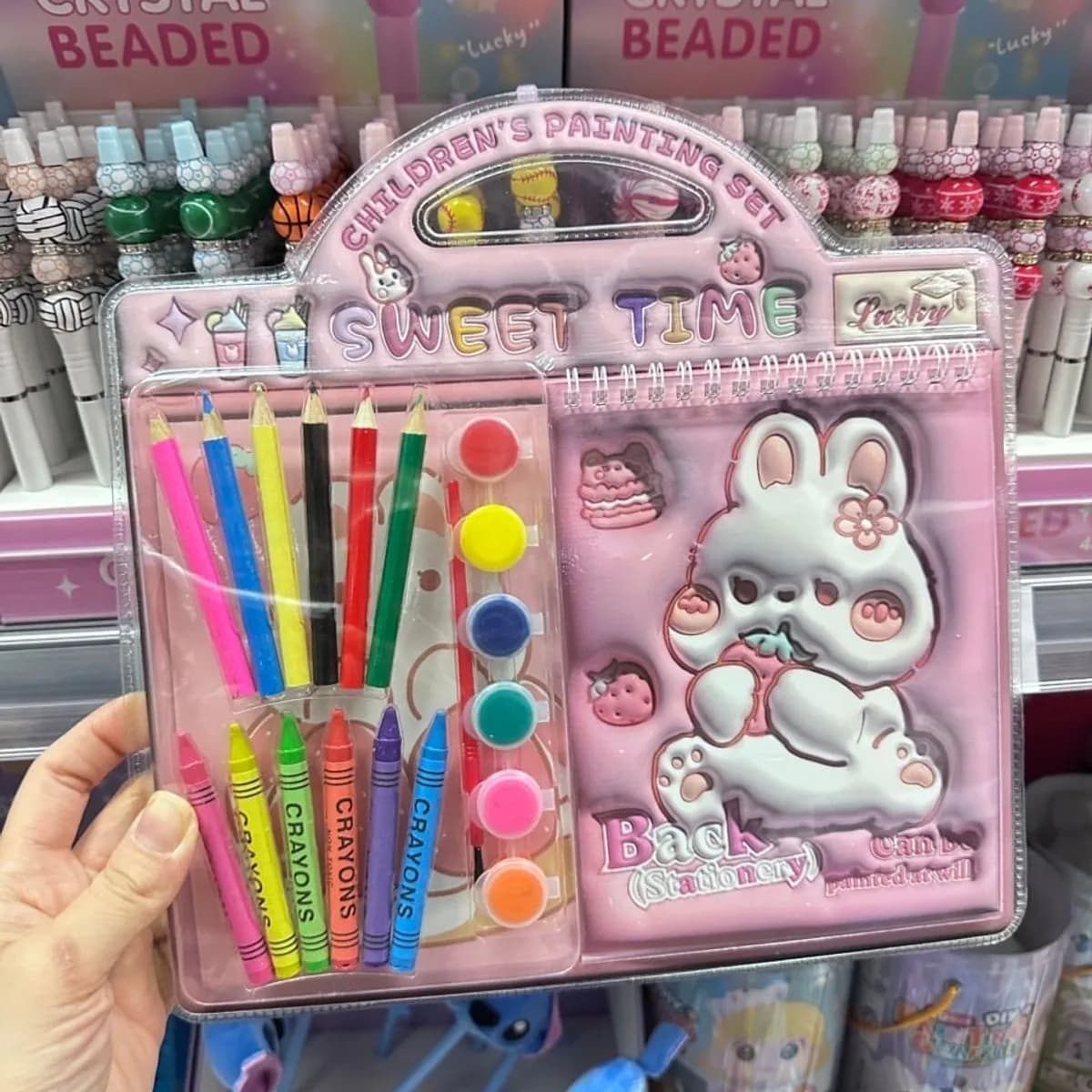 Zestaw Papeterii dla Dzieci Sweet Time Lucky z Notesem 3D