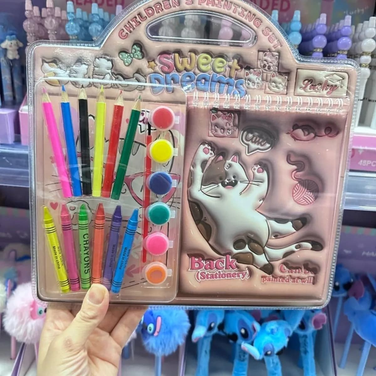 Zestaw Papeterii dla Dzieci Sweet Time Lucky z Notesem 3D