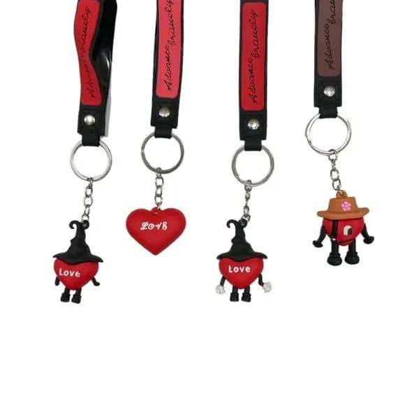 Brelok do Kluczy Serce Love z Paskiem Advance Bravely, 24 szt.