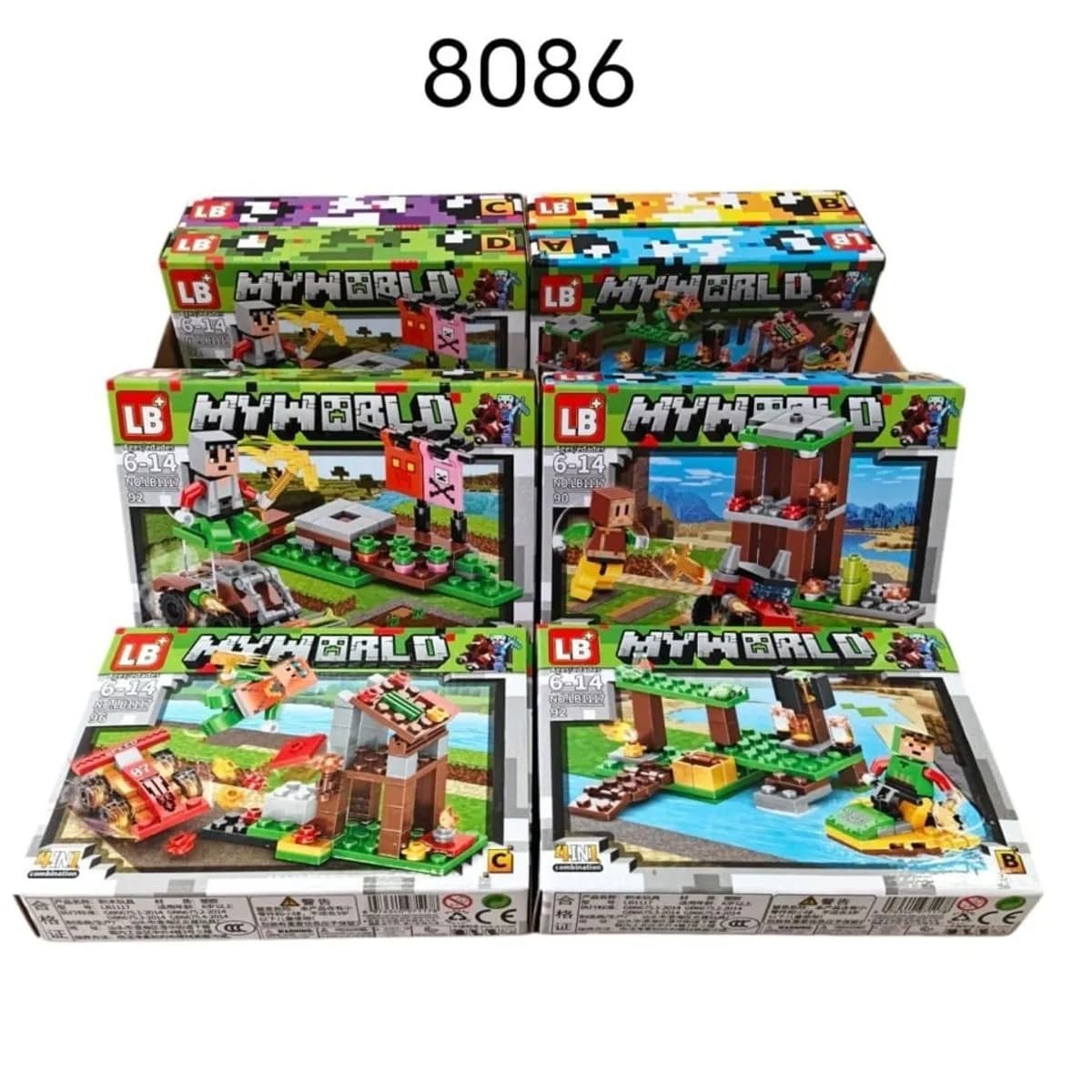 Klocki Minecraft My World LB+ Zestaw 8 szt. Mix Wzorów