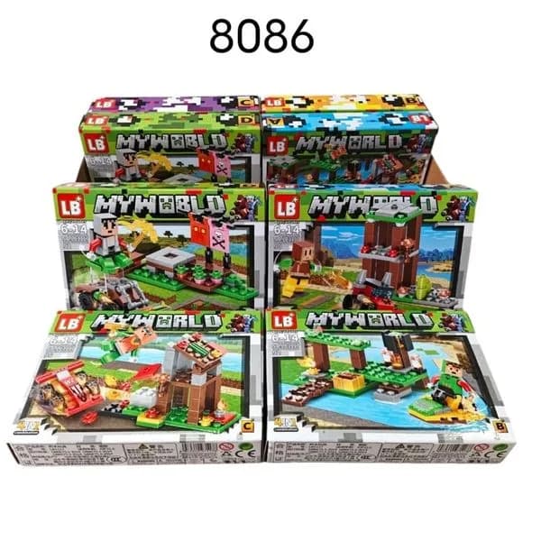 Klocki Minecraft My World LB+ Zestaw 8 szt. Mix Wzorów
