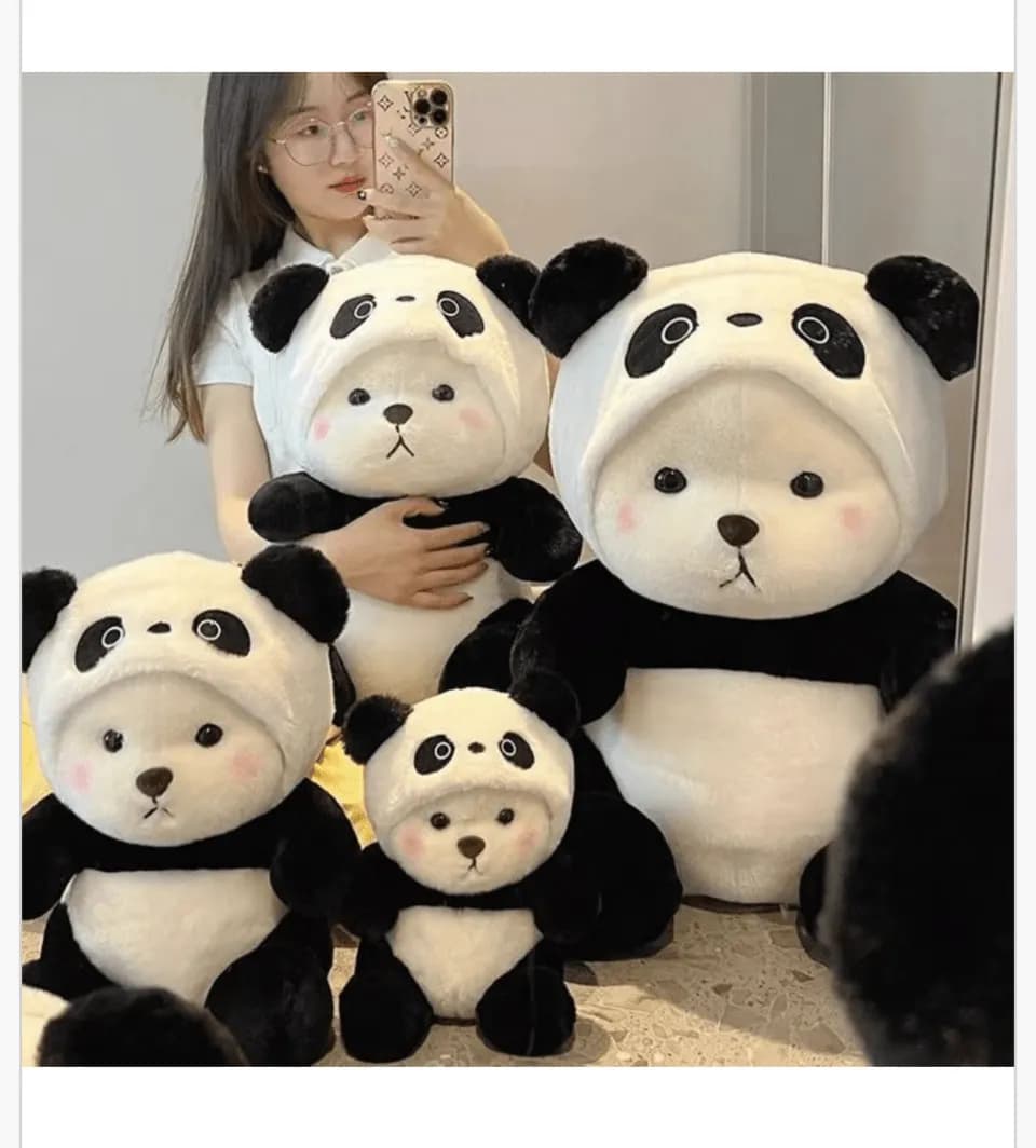 Maskotka Pluszowa Miś w Przebraniu Pandy 28cm