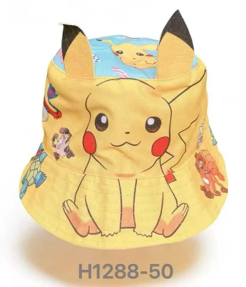 Czapka dla Dzieci Rybaczka Pikachu z Uszami Żółta