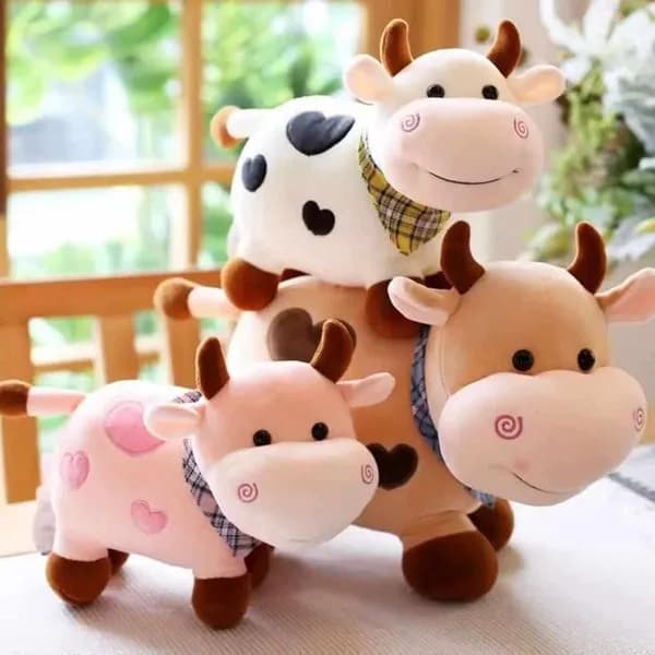 Maskotka Pluszowa Krowa w Łaty 35cm - Mix Kolorów