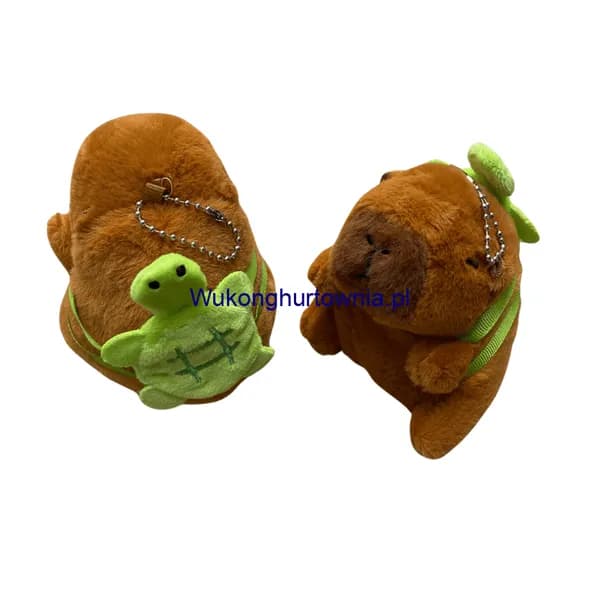 Brelok do Kluczy Maskotka Kapibara z Żółwiem Pluszowy 12 szt.