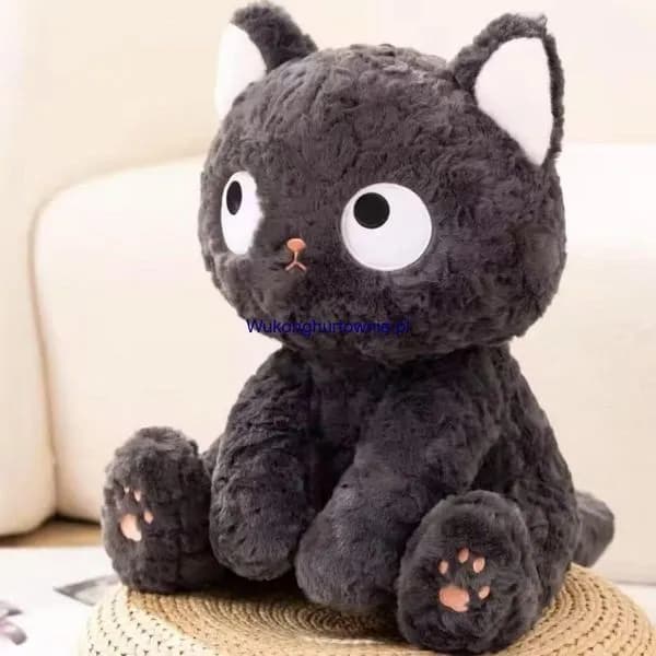 Maskotka Pluszowa Czarny Kot 35cm - Puszysty Pluszak