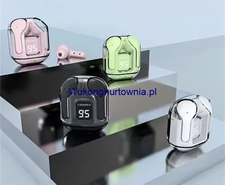 Słuchawki bezprzewodowe TWS z wyświetlaczem LED, etui mix kolorów