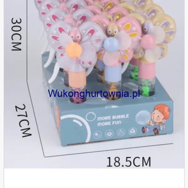 Bańki Mydlane z Wiatraczkiem Motyl 30cm 12 szt/paczka