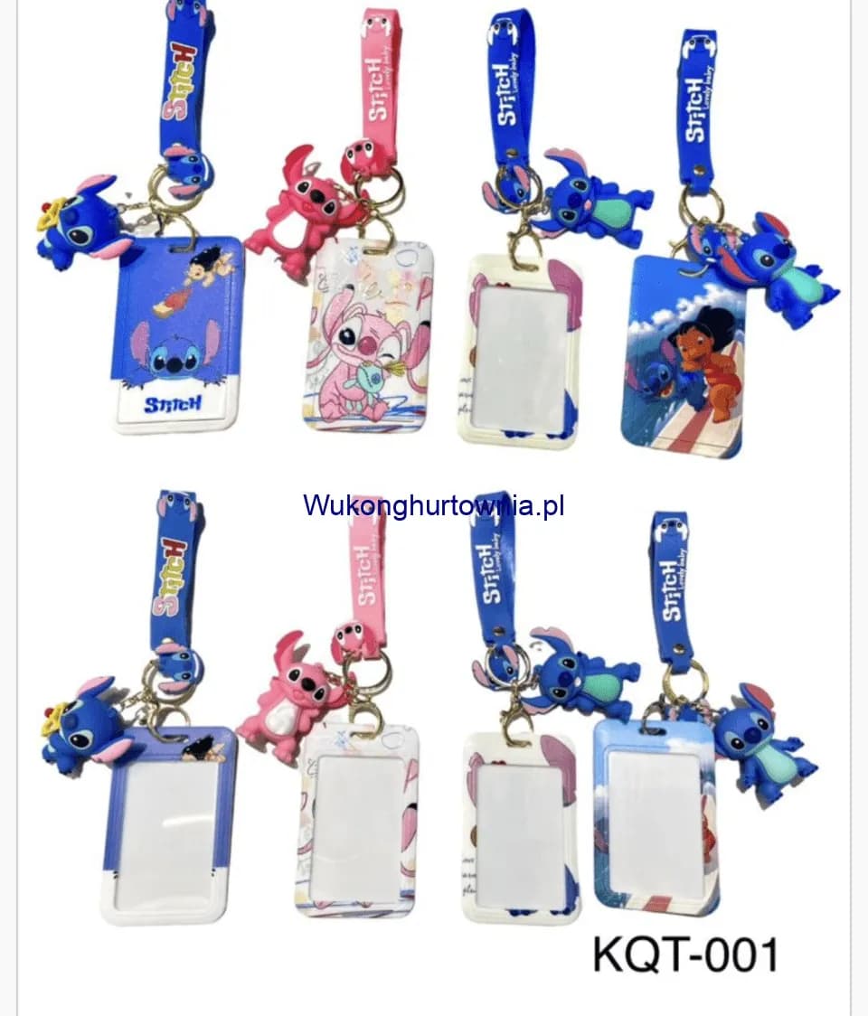 Przywieszka do bagażu Stitch z brelokiem i figurką 3D, 12 szt.