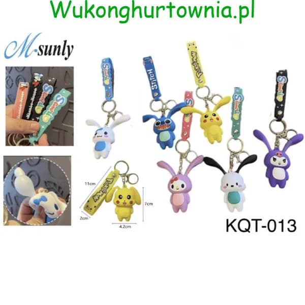 Brelok do Kluczy Postacie Bajkowe 7cm Silikonowy 12szt PK15585