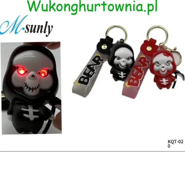 Brelok do Kluczy Świecący Szkielet LED M-sunly 12szt