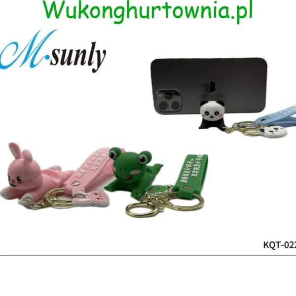 Brelok do Kluczy Zwierzątka 3D M-sunly z Paskiem, 12 szt.