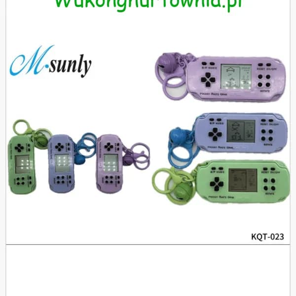Brelok do Kluczy Gra Elektroniczna Pocket Multi Game 12szt