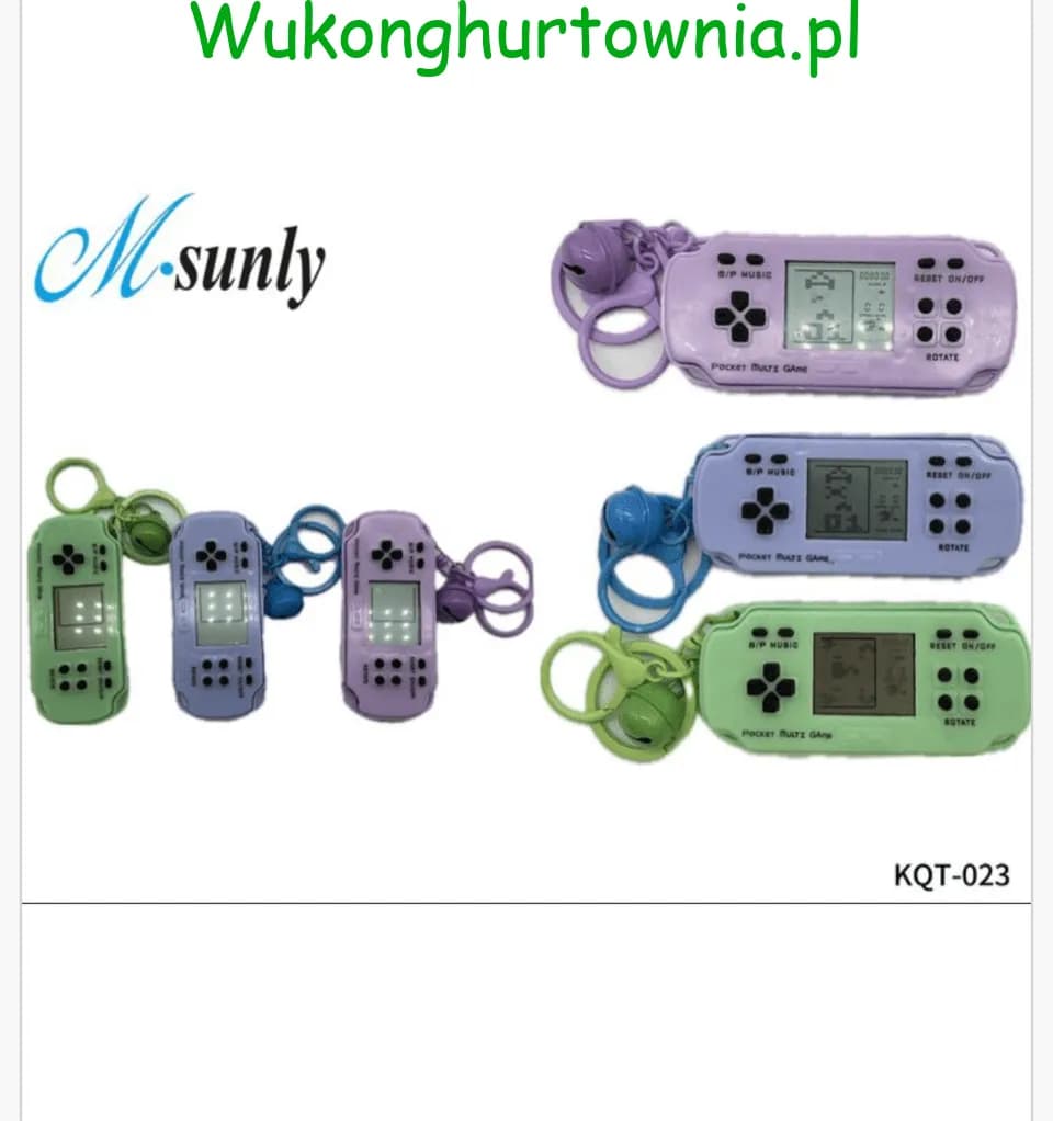 Brelok do Kluczy Gra Elektroniczna Pocket Multi Game 12szt