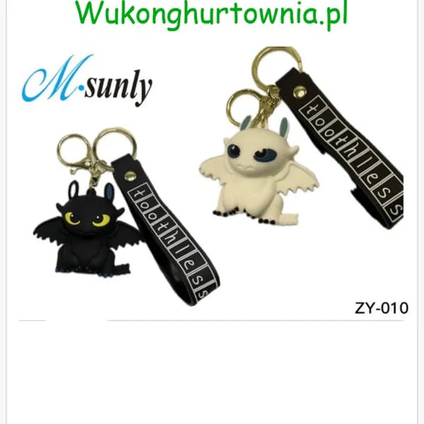 Brelok do Kluczy Smok Toothless z Paskiem M-sunly 12szt