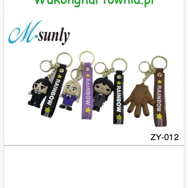 Brelok do Kluczy Wednesday Addams M-sunly ZY-012, 12 szt.