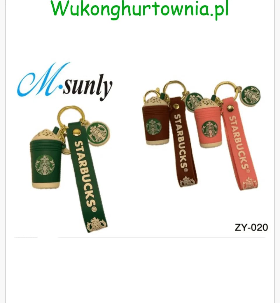Brelok do Kluczy Kubek Kawy Starbucks Mix Kolorów 12szt