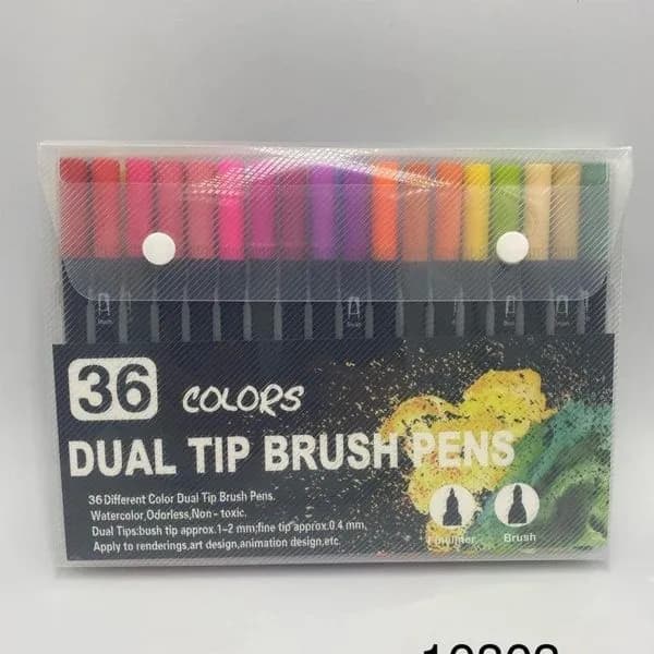 Colors Dual Tip Brush Pens 36 Colores