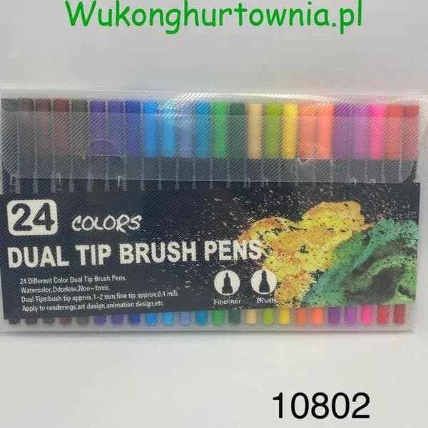 Colors Dual Tip Brush Pens 24 Colors