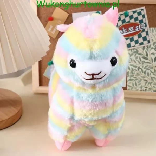 Maskotka Pluszowa Alpaka Tęczowa 25cm - Miękki Pluszak