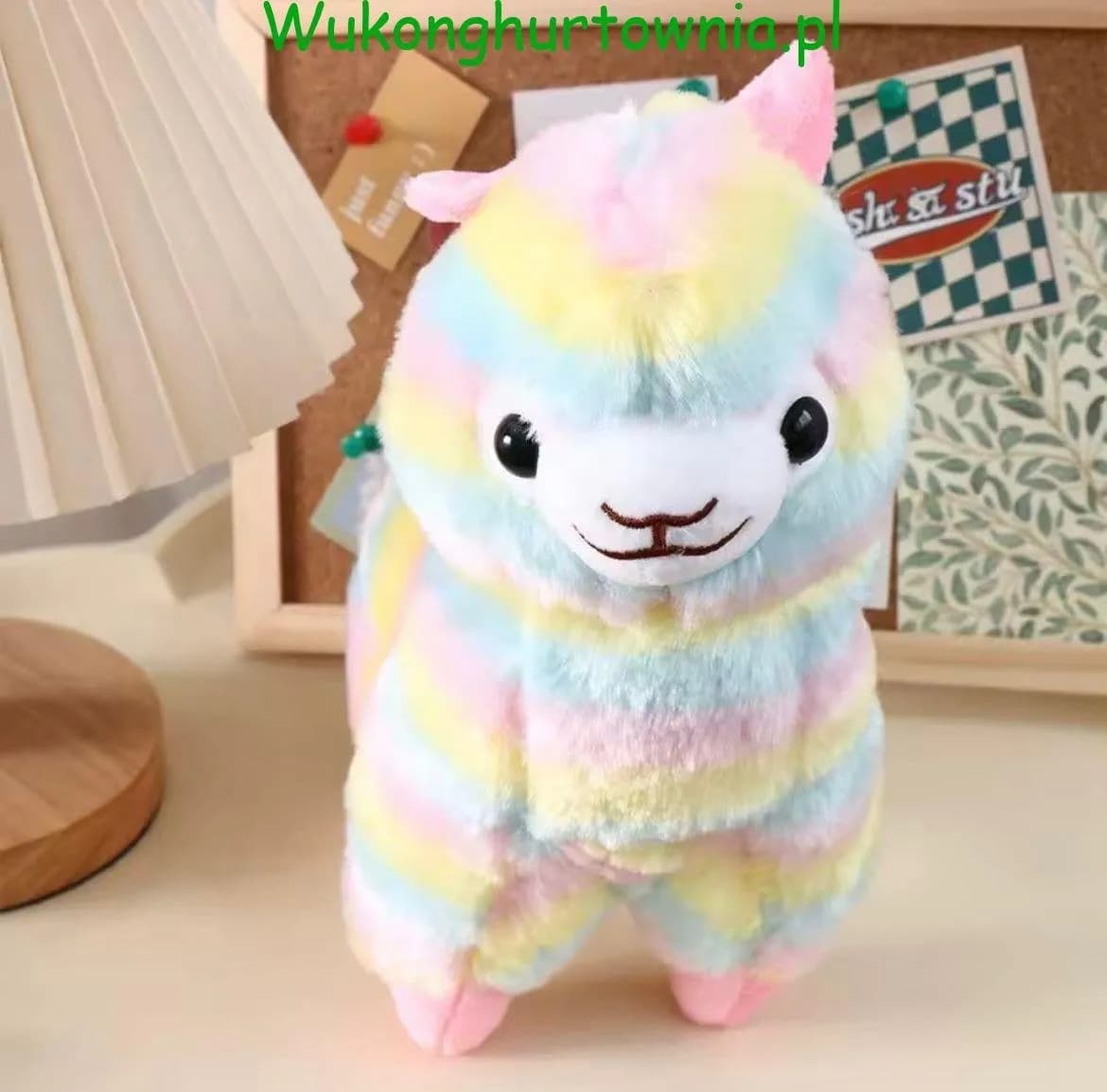 Maskotka Pluszowa Alpaka Tęczowa 25cm - Miękki Pluszak