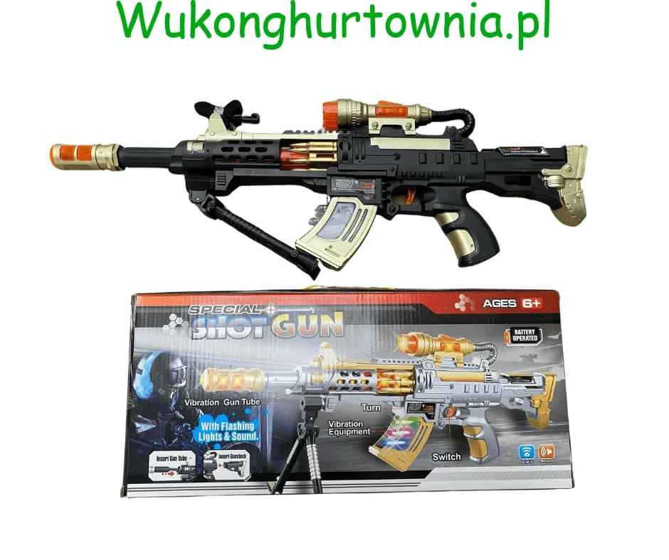 Pistolety dla Dzieci Karabin Special Shot Gun Światło Dźwięk 6szt