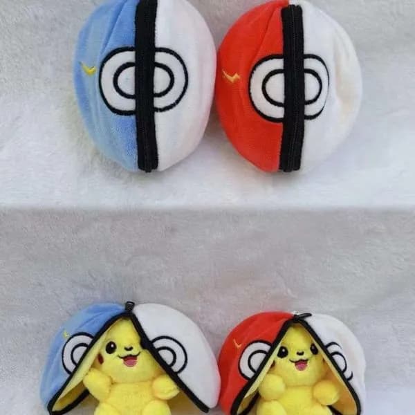 Maskotka Pluszowa Pokemon Pikachu w Pokéballu na Zamek Mix