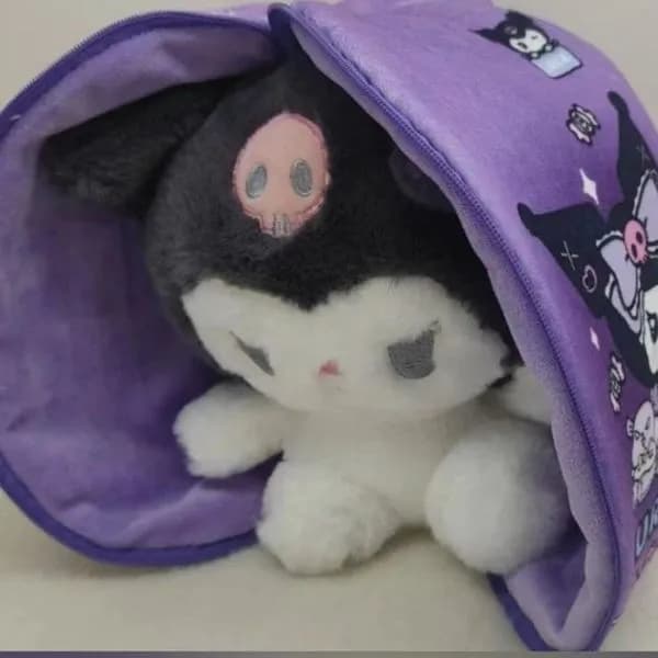 Maskotka Pluszowa Kuromi w Fioletowym Etui na Zamek