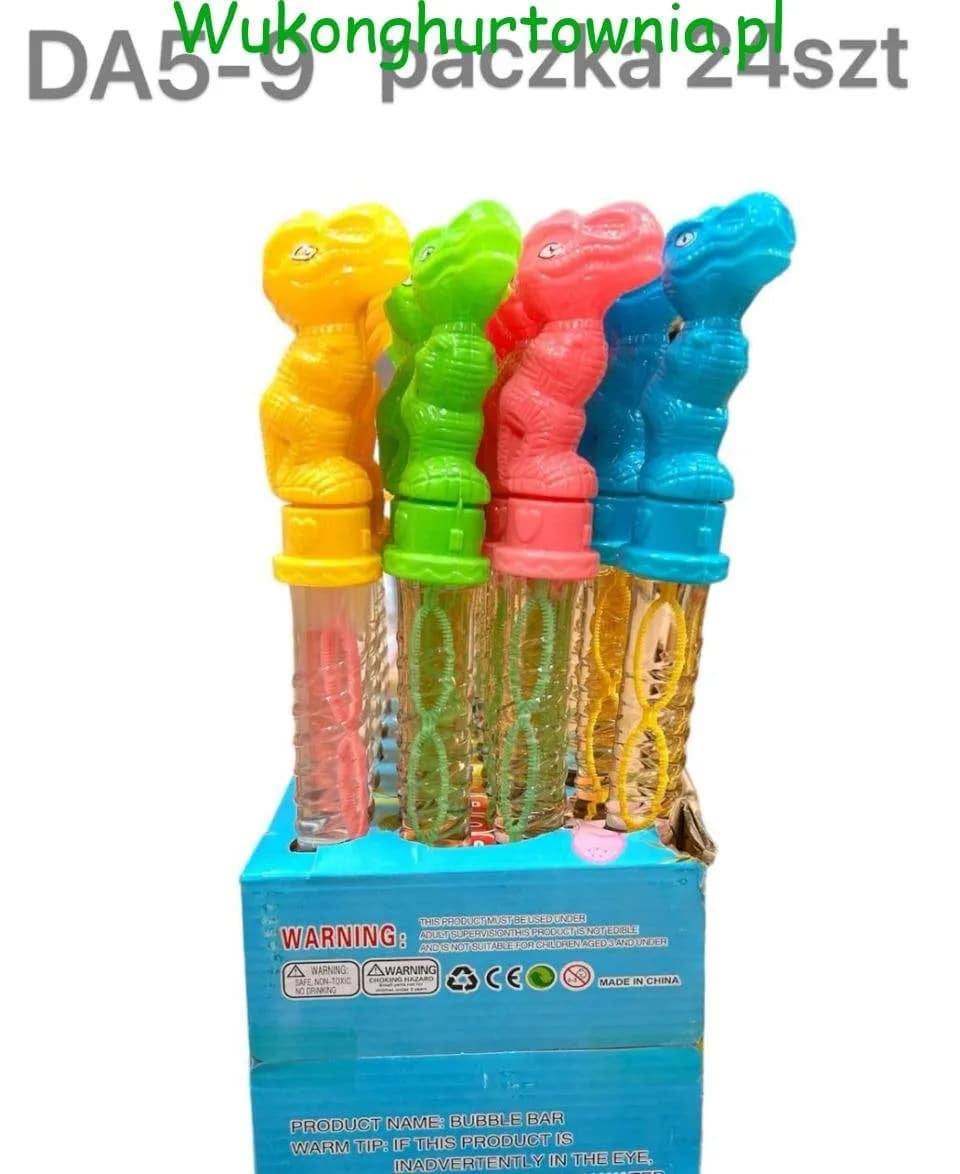 Bańki Mydlane Miecze Dinozaury 24 szt - Mix Kolorów