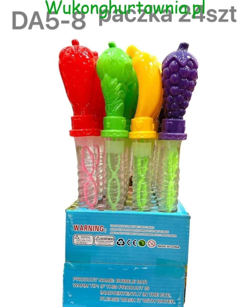 Bańki Mydlane Owoce - Zestaw 24 szt. Kolorowe Pałeczki