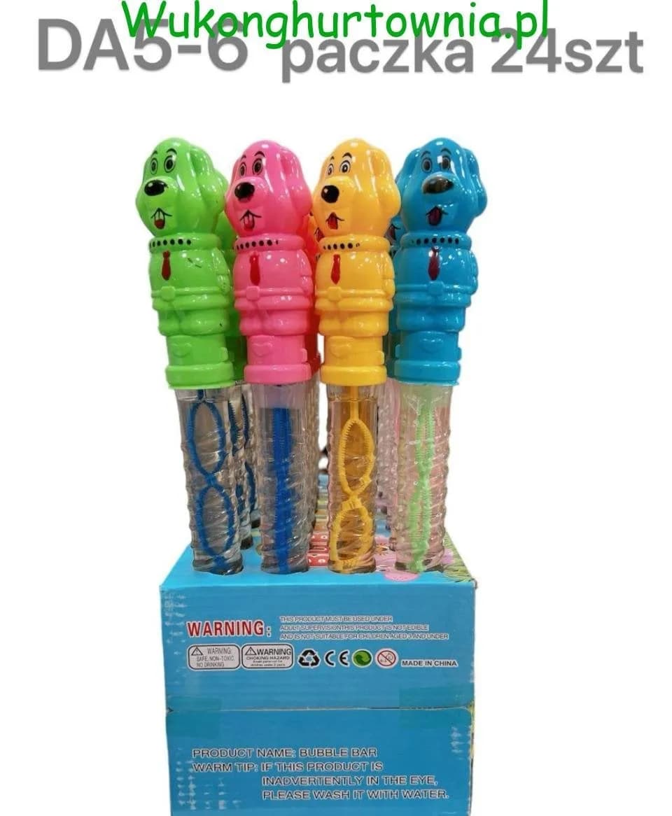 Bańki Mydlane Miecze Pieski 24 szt. - Zestaw Kolorowy