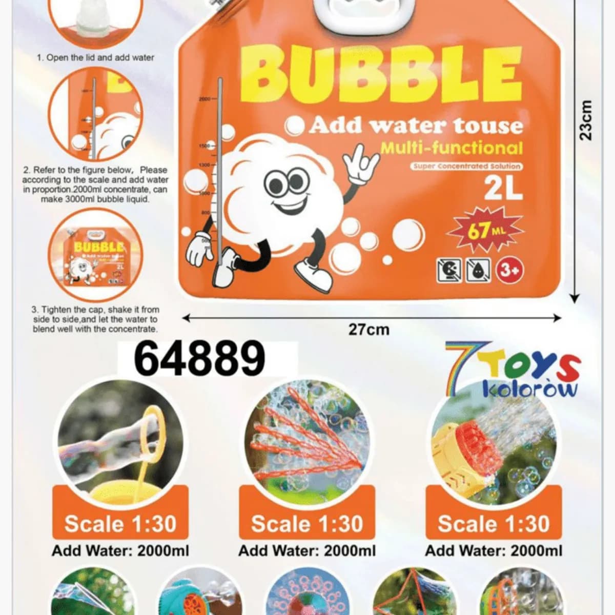 Koncentrat do Baniek Mydlanych 2l w Saszetce z Uchwytem