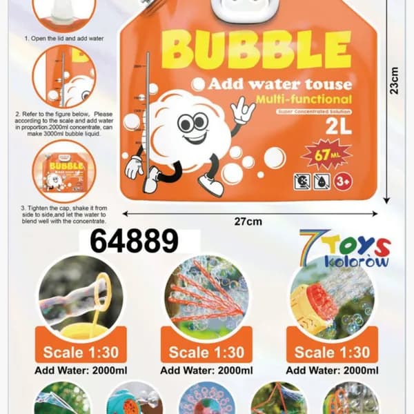 Koncentrat do Baniek Mydlanych 2l w Saszetce z Uchwytem