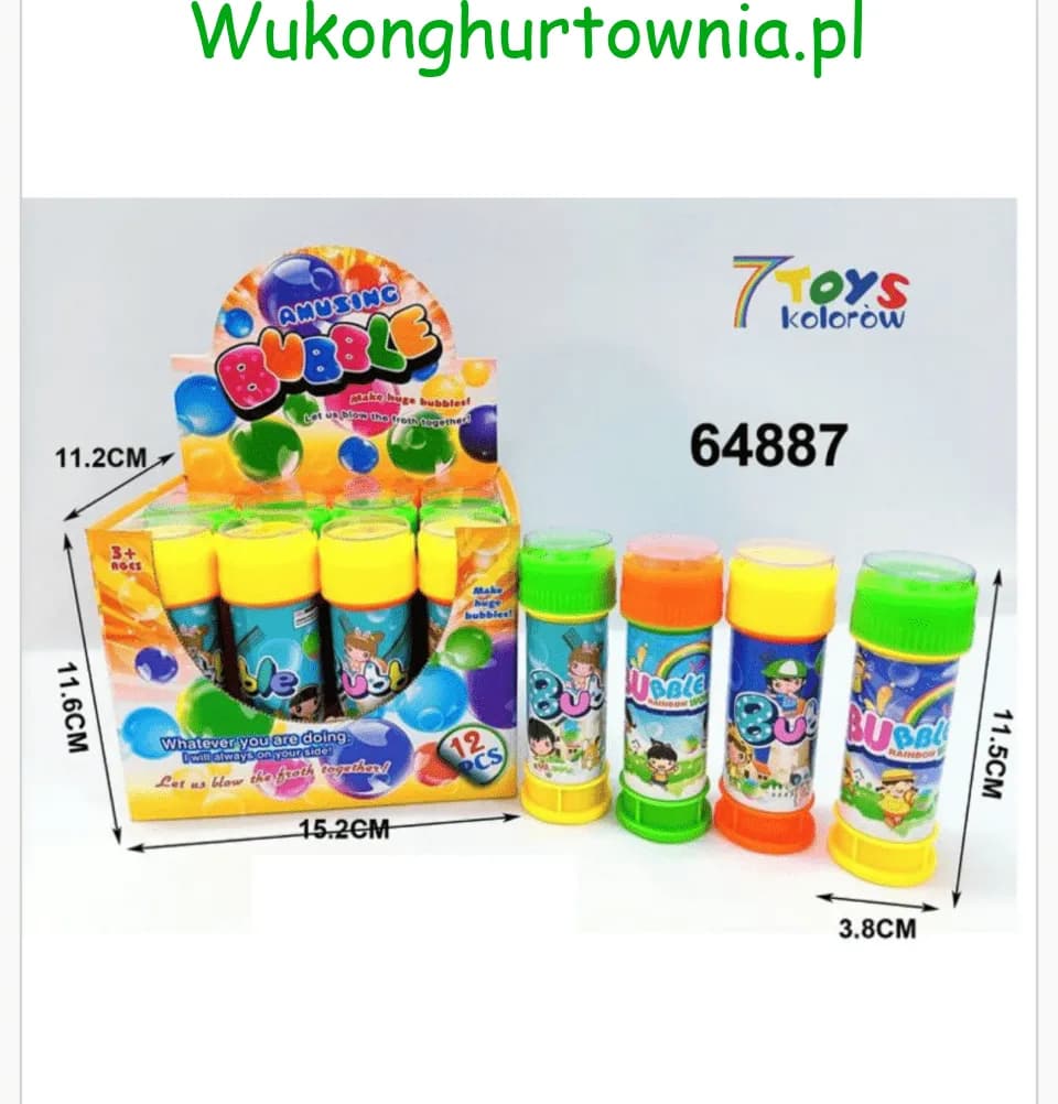 Bańki Mydlane 60ml Amusing Bubble 7 Toys, zestaw 24 szt.
