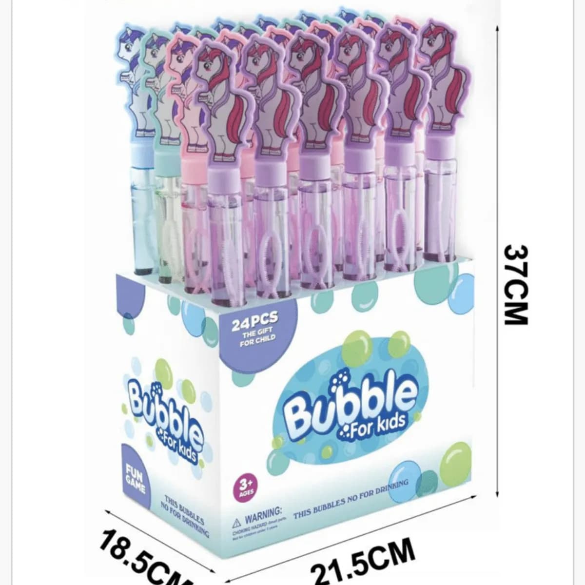 Miecz na Bańki Mydlane Jednorożec 37cm - 24 szt/paczka