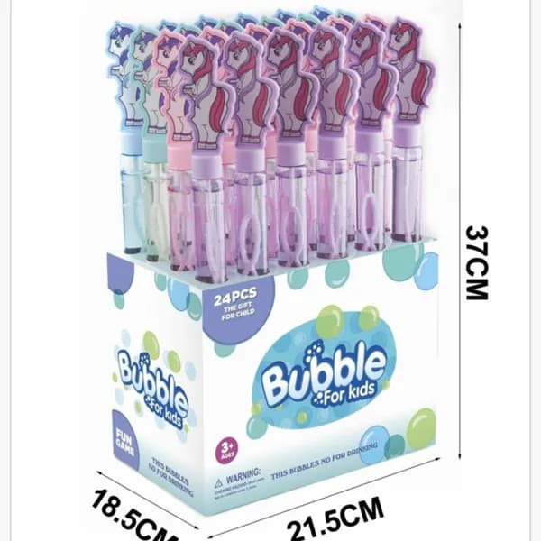 Miecz na Bańki Mydlane Jednorożec 37cm - 24 szt/paczka