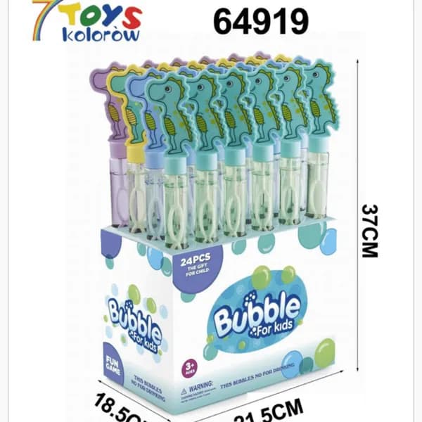 Miecze do baniek mydlanych Dinozaur 37cm 24szt.