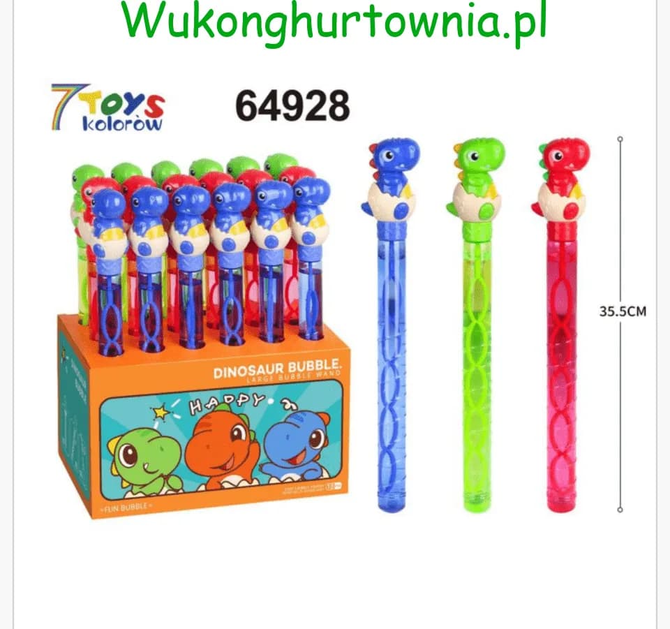 Miecz na Bańki Mydlane Dinozaur 35,5cm 18szt