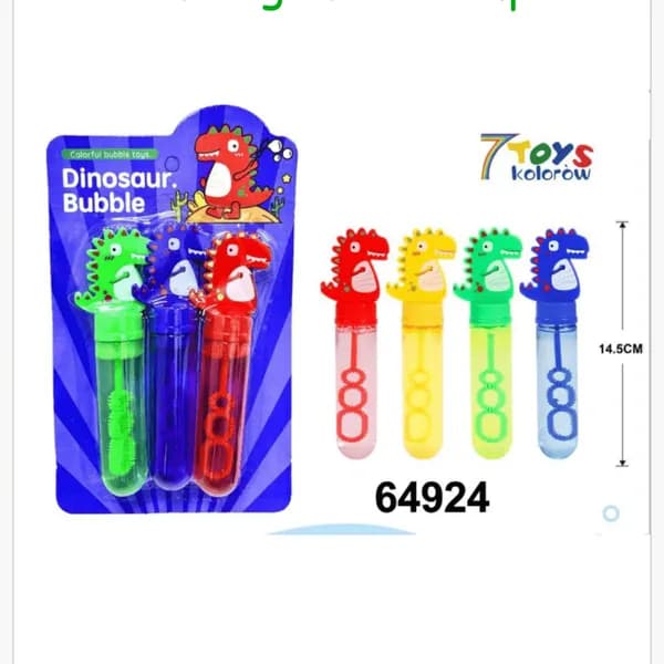 Zestaw Bańki Mydlane Dinozaur 14.5cm 12 sztuk