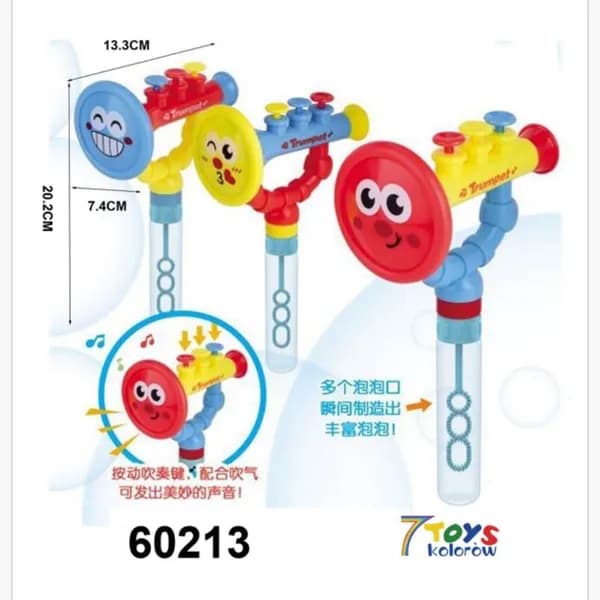 Miecz Trąbka na Bańki Mydlane 20.2cm - 12 szt.