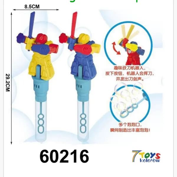 Miecz na bańki mydlane Robot 29,2cm 12szt.
