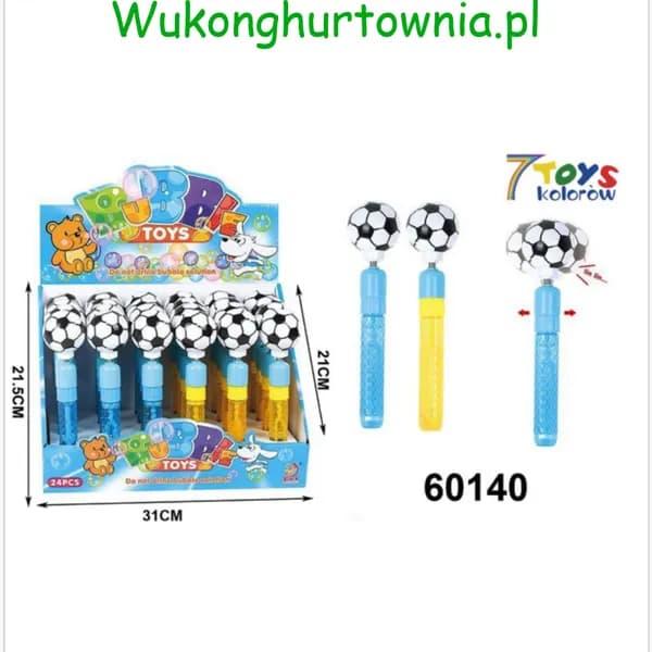 Miecz na Bańki Mydlane Piłka Nożna 21cm 24szt PK16004