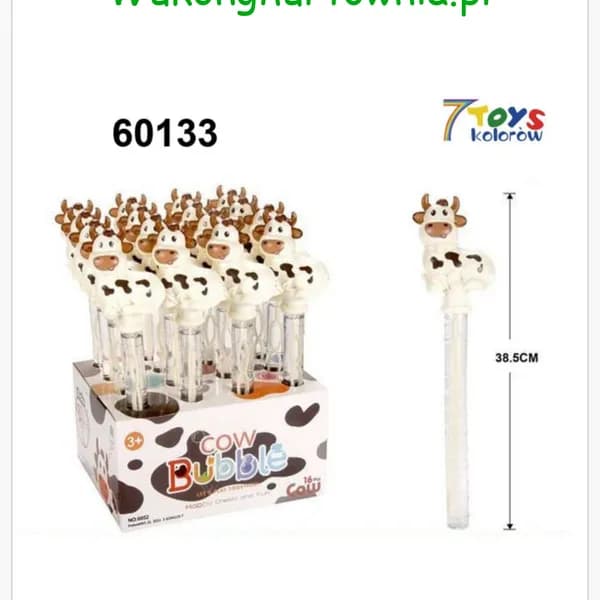 Miecz na bańki mydlane Krowa 38,5cm - 16 szt.