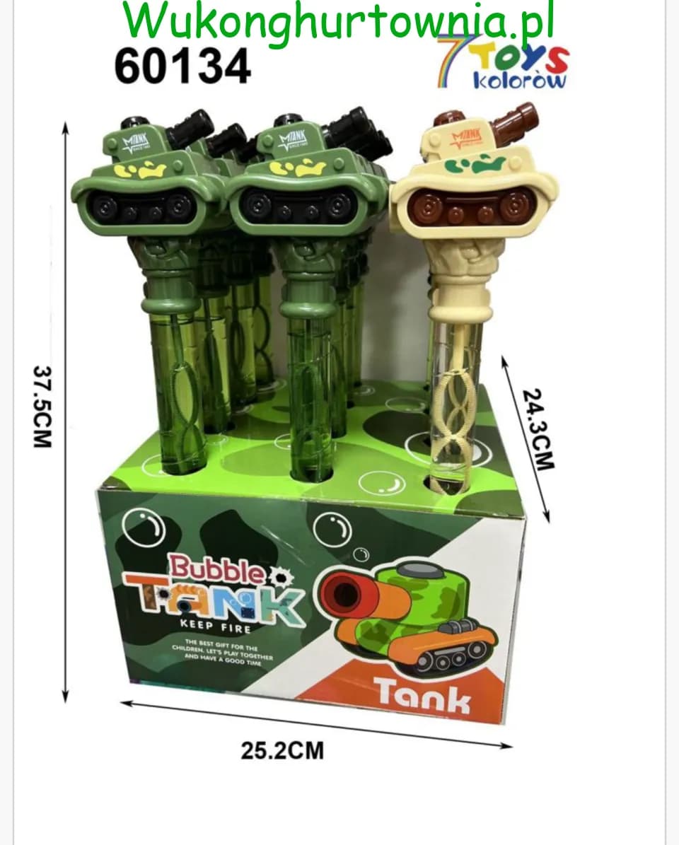 Miecz na Bańki Mydlane Czołg 37.5cm, 12 sztuk