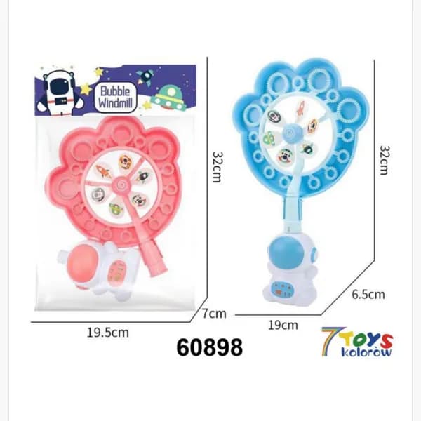Maszyna do Baniek Wiatraczek Astronauta 32cm Mix Kolorów