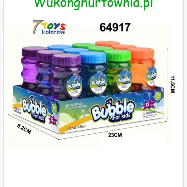 Bańki Mydlane Bubble for Kids 118ml, 11,5cm, 24 szt.