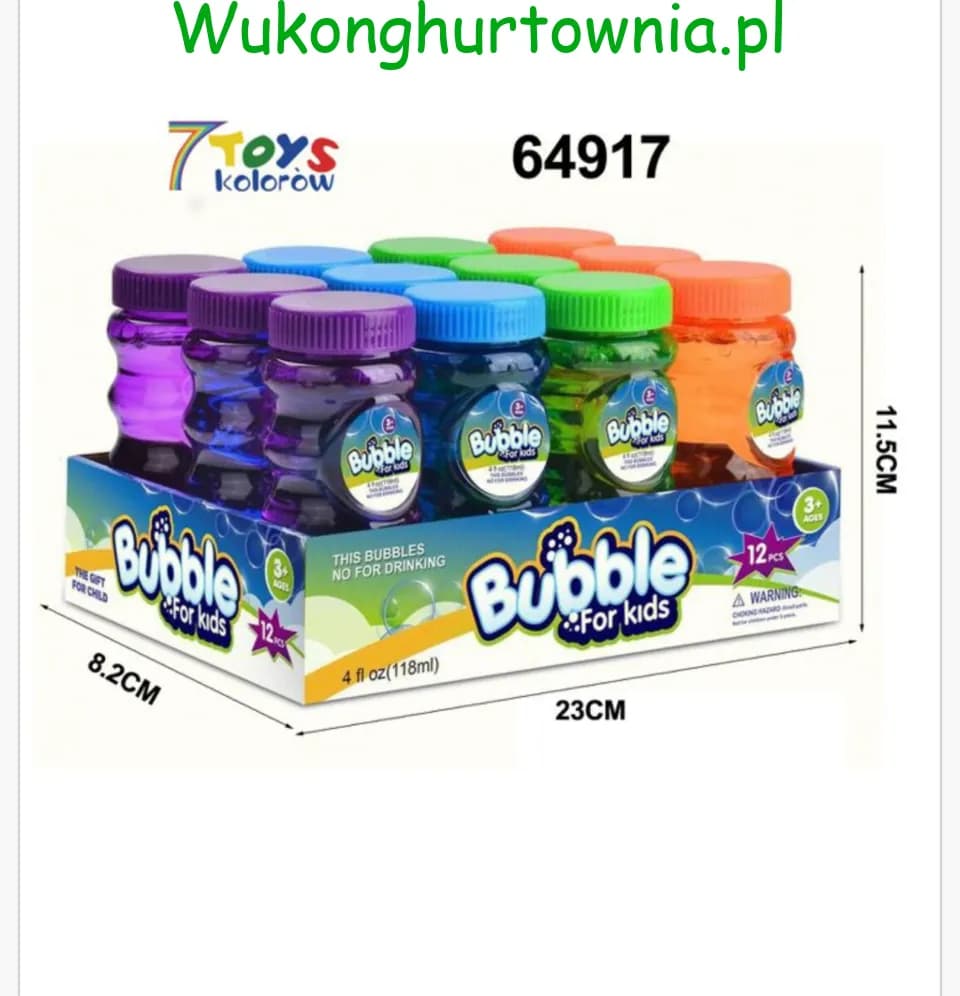 Bańki Mydlane Bubble for Kids 118ml, 11,5cm, 24 szt.