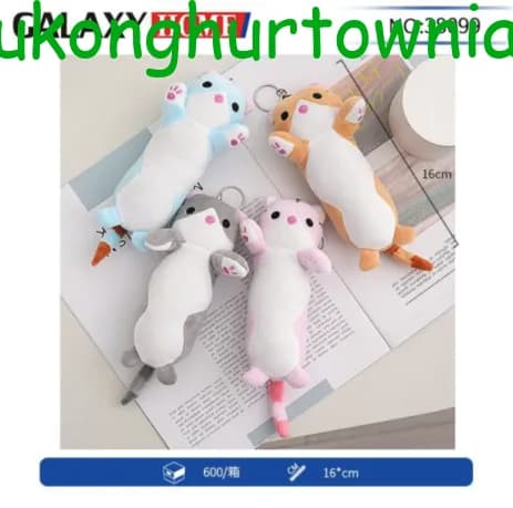 Brelok do Kluczy Pluszowy Kot 16cm - Mix Kolorów