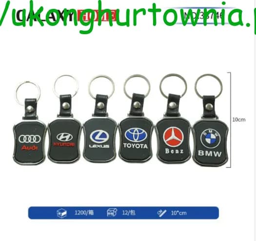 Brelok do Kluczy Samochodowy Logo Mix 10cm 12szt