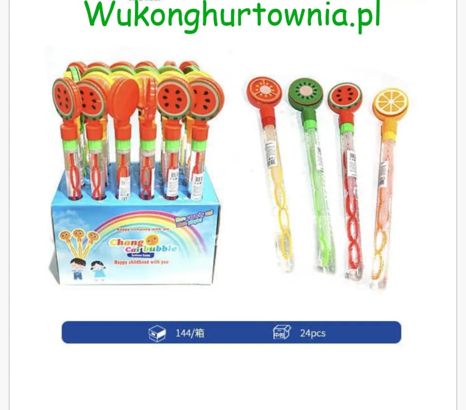 Bańki Mydlane Miecze Owoce 24 szt. - Chang Cai Bubble